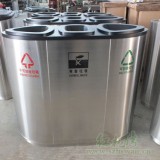 不銹鋼三分類垃圾桶凈化北京校園環(huán)境