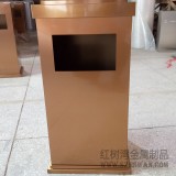 韶關(guān)益華廣場(chǎng)采購(gòu)電鍍玫瑰金室內(nèi)不銹鋼垃圾桶案例