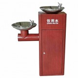 戶(hù)外景區(qū)公共轉(zhuǎn)木紋胡桃色不銹鋼飲水機(jī)