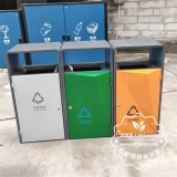 深圳寶安學(xué)校菱形不銹鋼分類垃圾桶案例