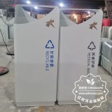 大悅城室內(nèi)組合式不銹鋼分類(lèi)垃圾桶定制案例