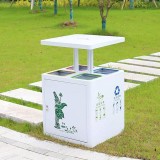 戶外公園的環(huán)保利器四分類不銹鋼垃圾桶