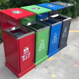 戶外四色噴粉金屬垃圾箱定制城市文明的細節(jié)之美