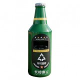 戶外啤酒瓶造型鍍鋅板鐵皮垃圾桶