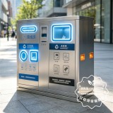 光伏發(fā)光不銹鋼分類垃圾桶城市智慧環(huán)衛(wèi)的新利器