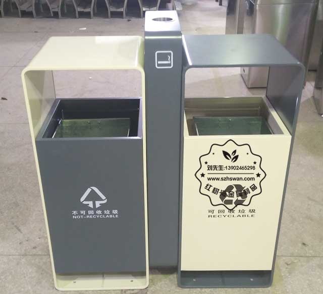 戶外分類不銹鋼垃圾桶圖片004
