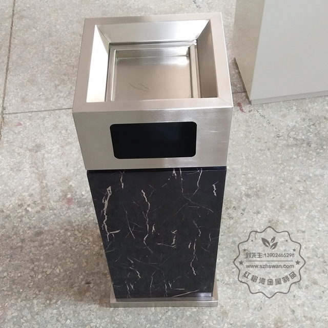 方形電梯口不銹鋼垃圾桶圖片01