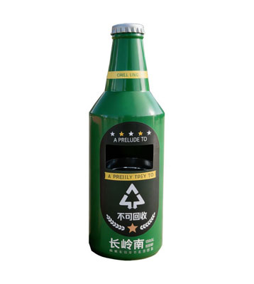 廣場(chǎng)分類(lèi)烤漆鐵皮垃圾桶