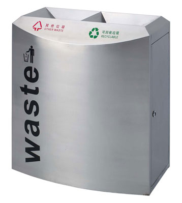機(jī)場(chǎng)環(huán)衛(wèi)不銹鋼垃圾桶