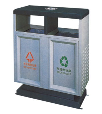 封閉式?jīng)_孔鋼制垃圾桶